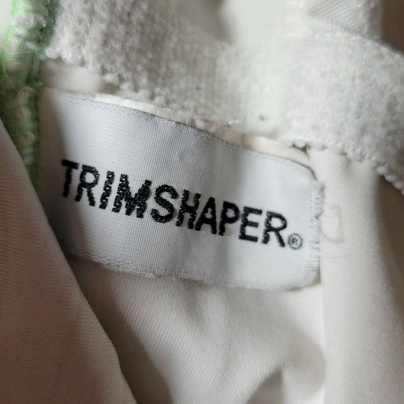 Trimshaper Swimsuit Womens Size 12 One Piece Strappy Green Black Swim Wear Beach - Picture 12 of 12